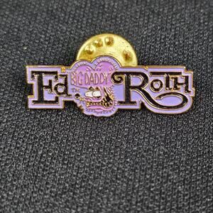 Ed Roth Big Daddy Rat Fink Style Monster Enamel Lapel Pin Gold Tone